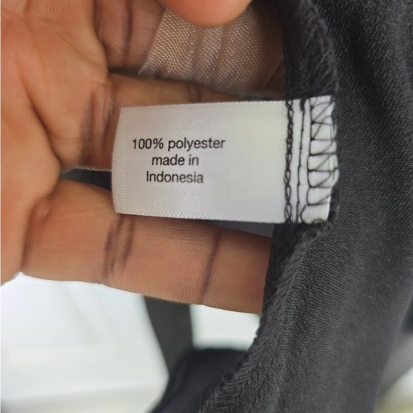 Lane Bryant Black Wrap Satin Blouse 20 Plus Long Sleeve Women Side Tie Normcore - Picture 9 of 11